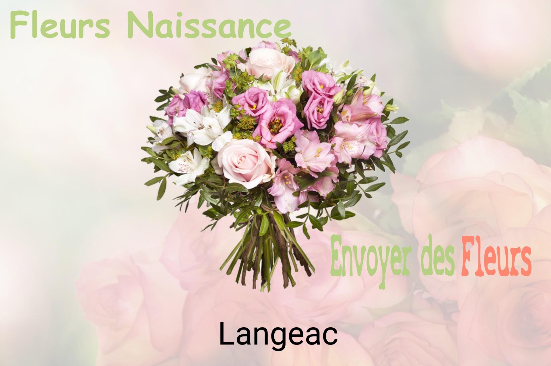 Bouquet de fleurs de naissance livré à Langeac