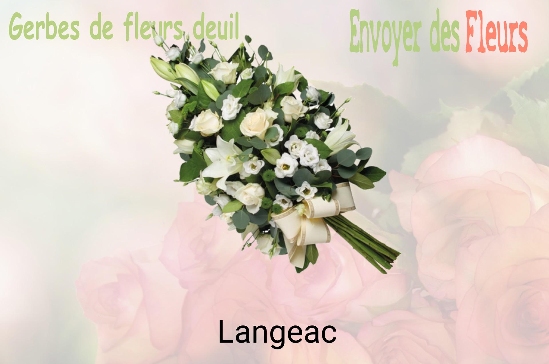 Gerbe de fleurs de deuil livrée à Langeac